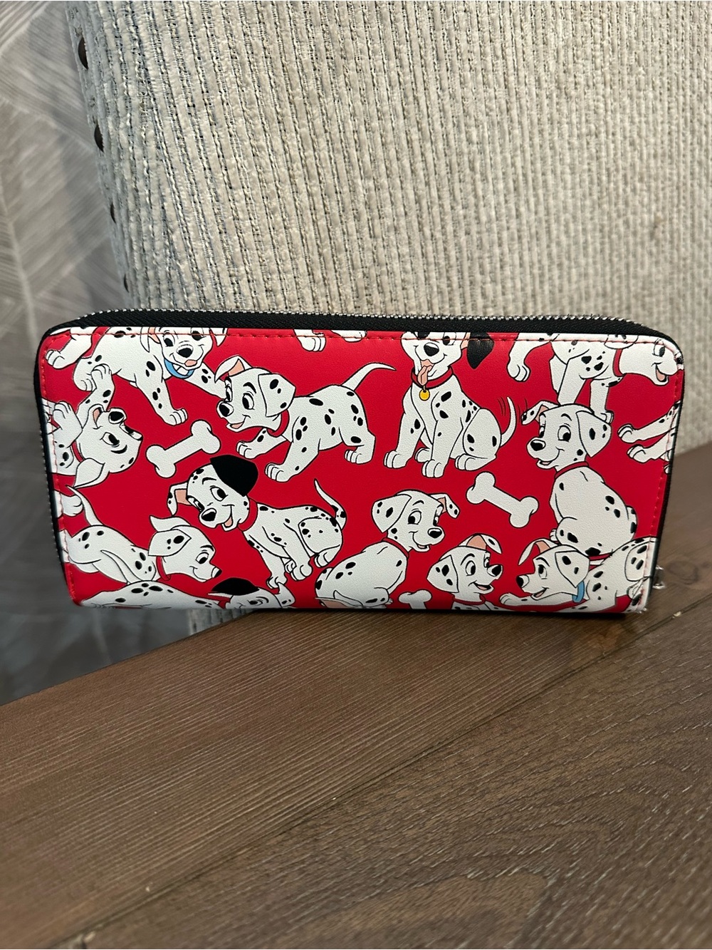Disney Loungefly 101 Dalmatians Wallet 60th Anniversary Red Zip Around Purse